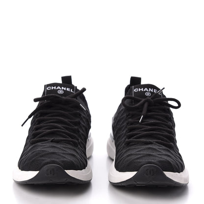Chanel Fabric Logo Sneakers 38 Black 2 of 12