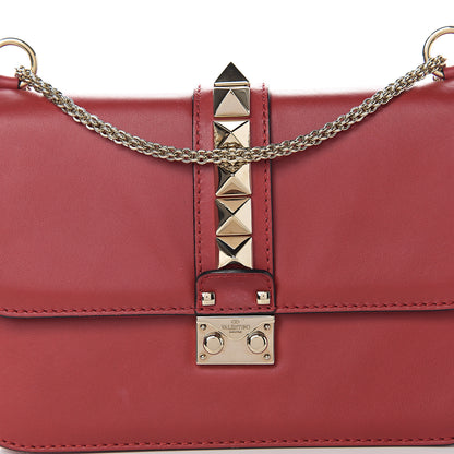 Valentino Garavani Vitello Medium Glam Lock Rockstud Flap Red 8 of 9