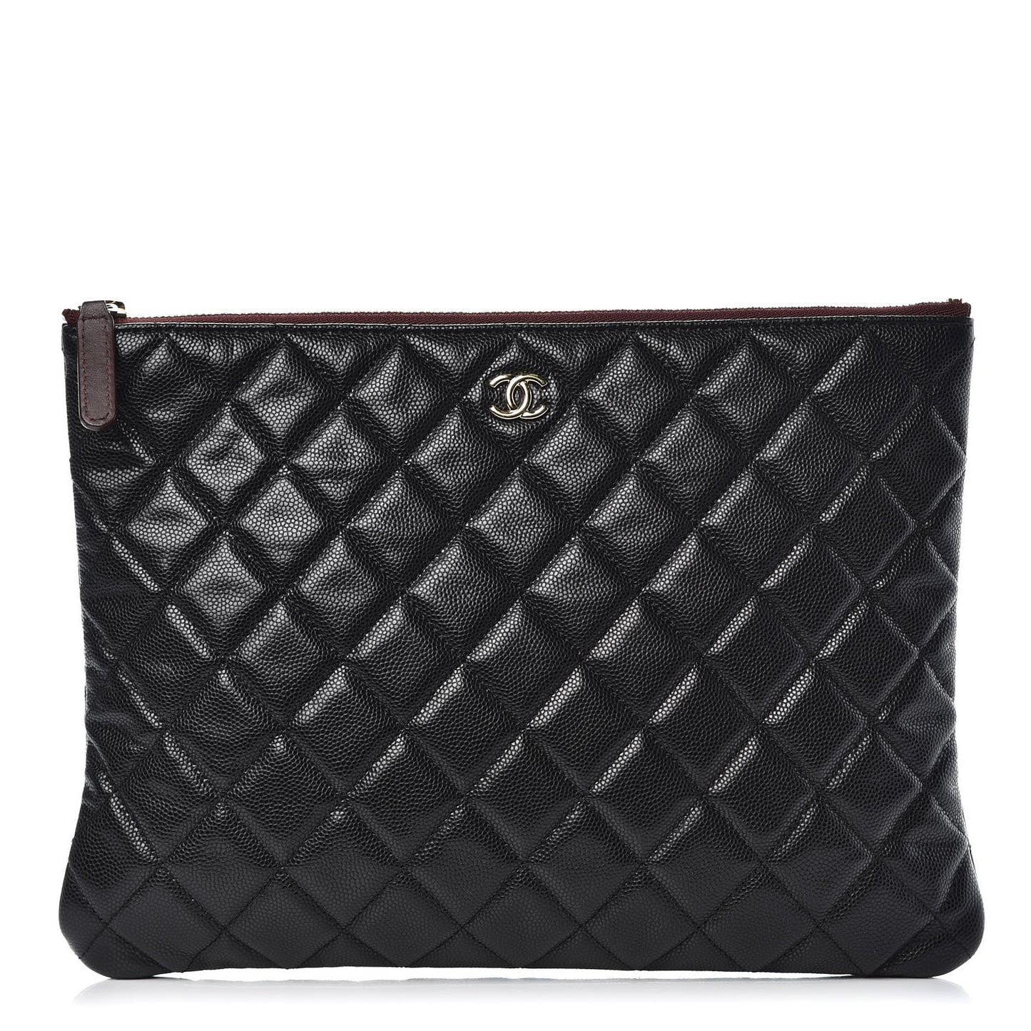 Caviar Quilted Medium Cosmetic Case Black
