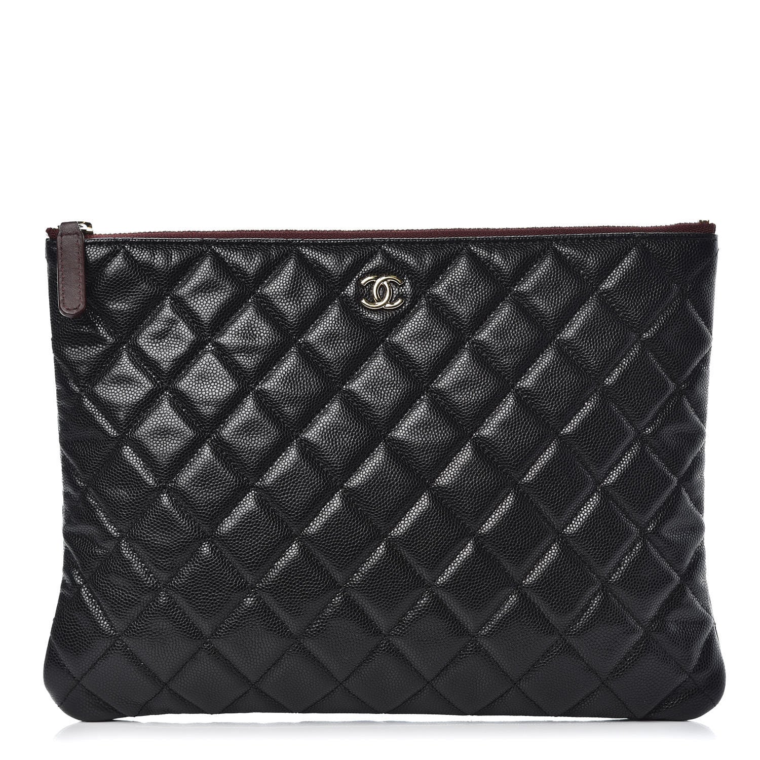 Chanel Caviar Quilted Medium Cosmetic Case Black 1 of 8
