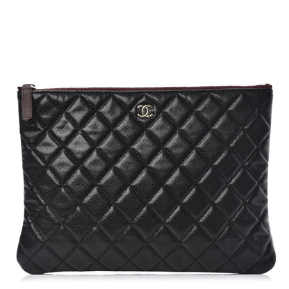 Chanel Caviar Quilted Medium Cosmetic Case Black 1 of 8