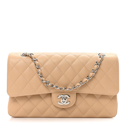 Chanel Caviar Quilted Medium Double Flap Beige 1 of 11