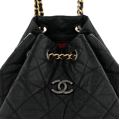 Chanel Aged Calfskin Quilted Small Gabrielle Backpack Black 8 of 12