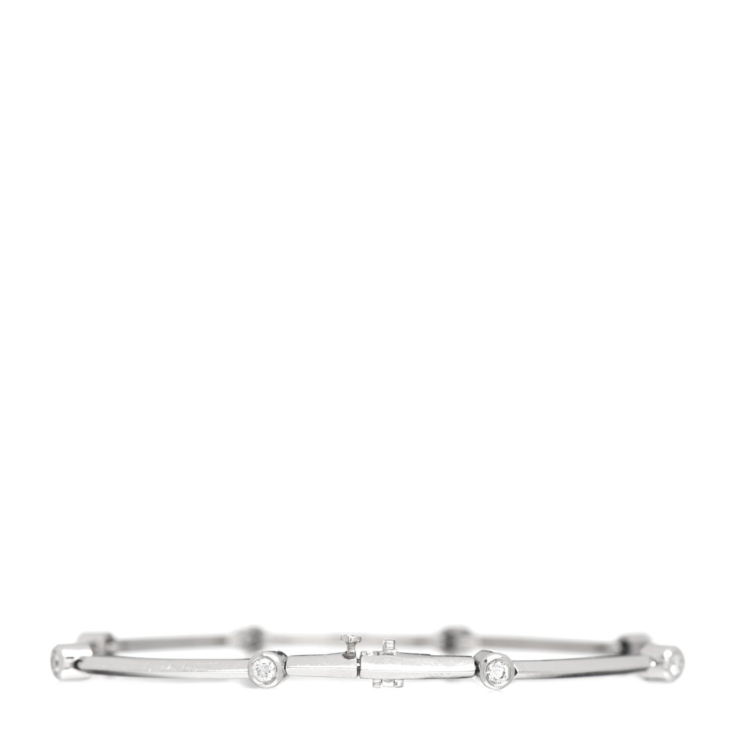 Platinum Diamond 8 Station Link Bracelet