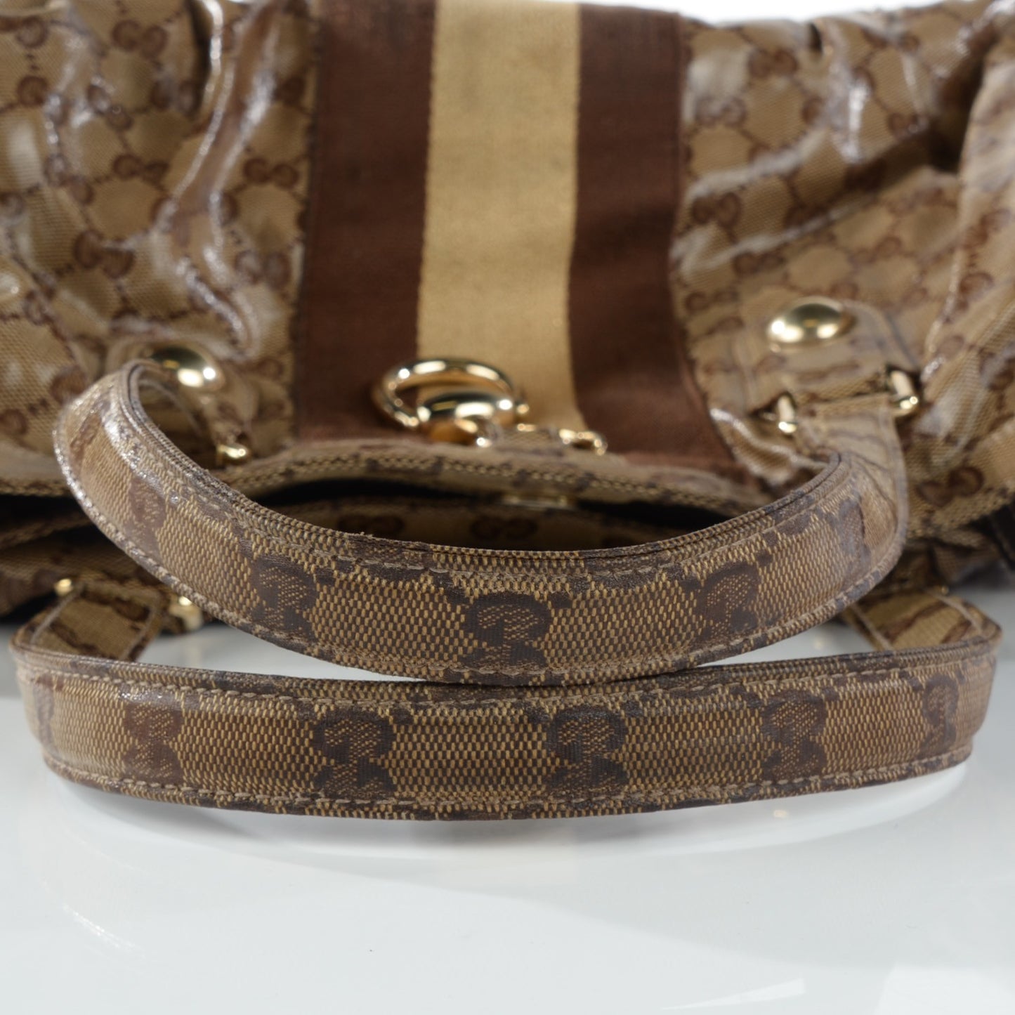 Crystal Monogram Medium Web Tote