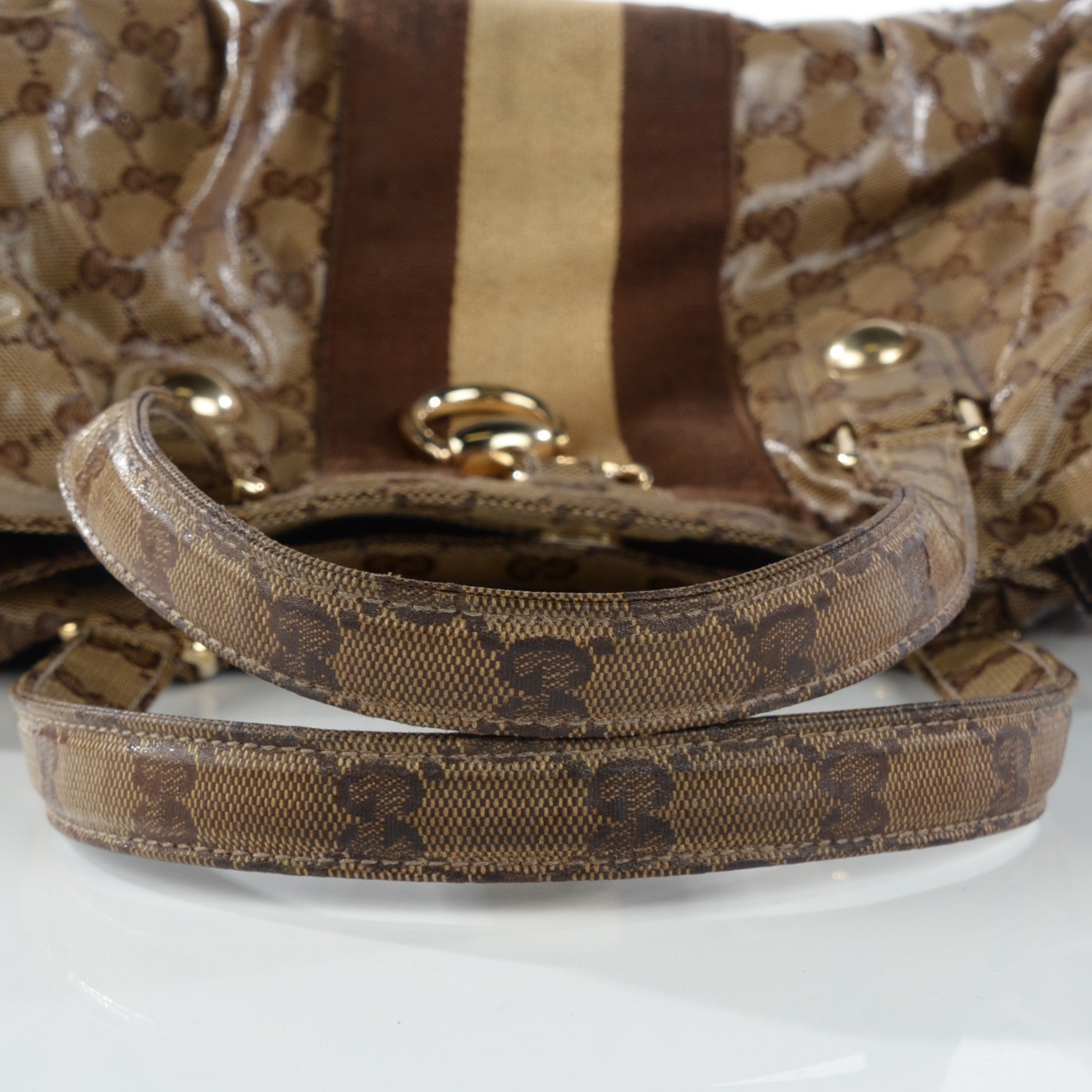 Gucci Crystal Monogram Medium Web Tote 2 of 11