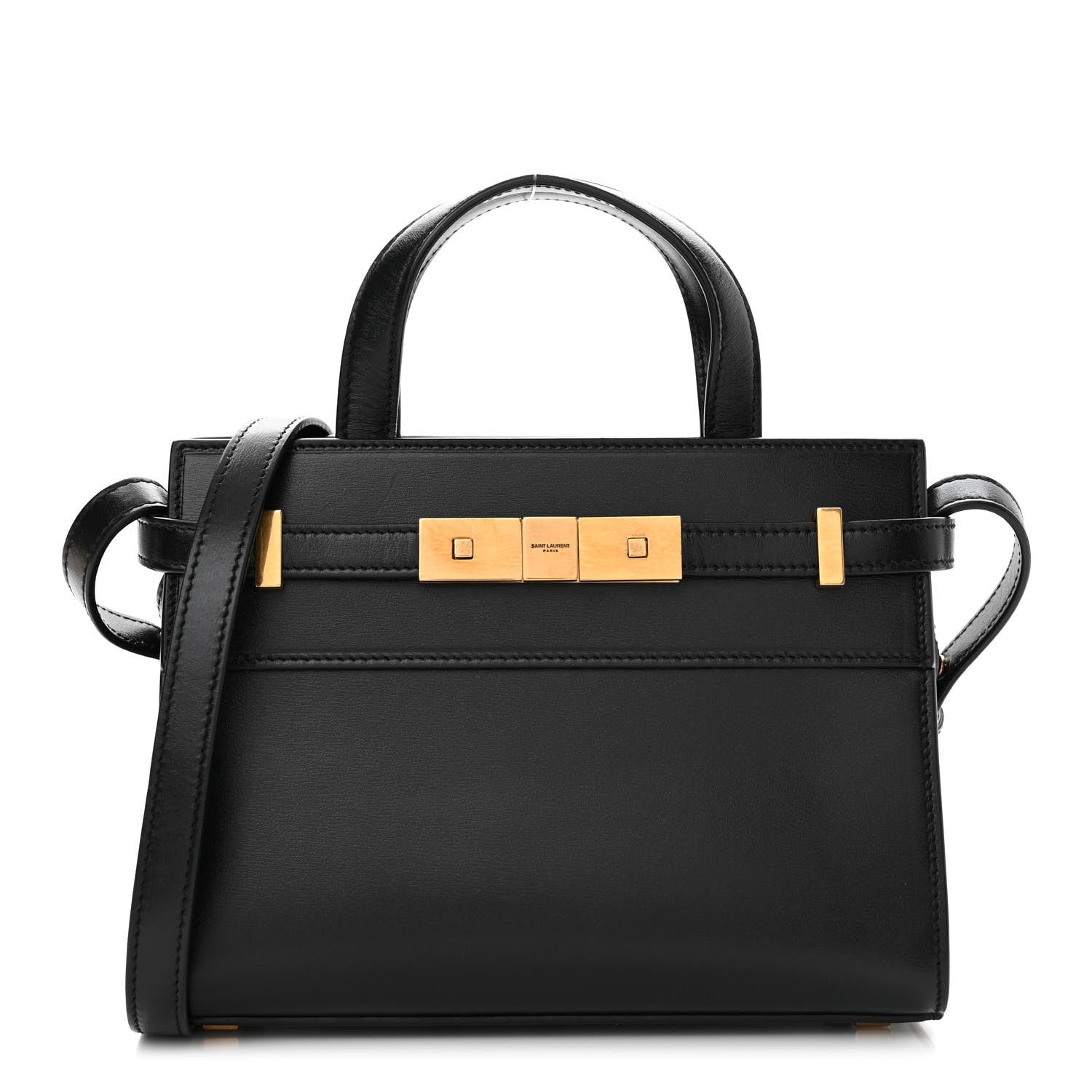Saint Laurent Smooth Calfskin Manhattan Nano Shopper Tote Black 1 of 14