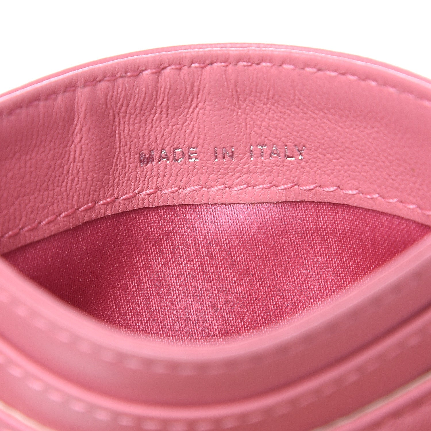 Chanel Lambskin Camellia Embossed Card Holder Pink 7 of 11
