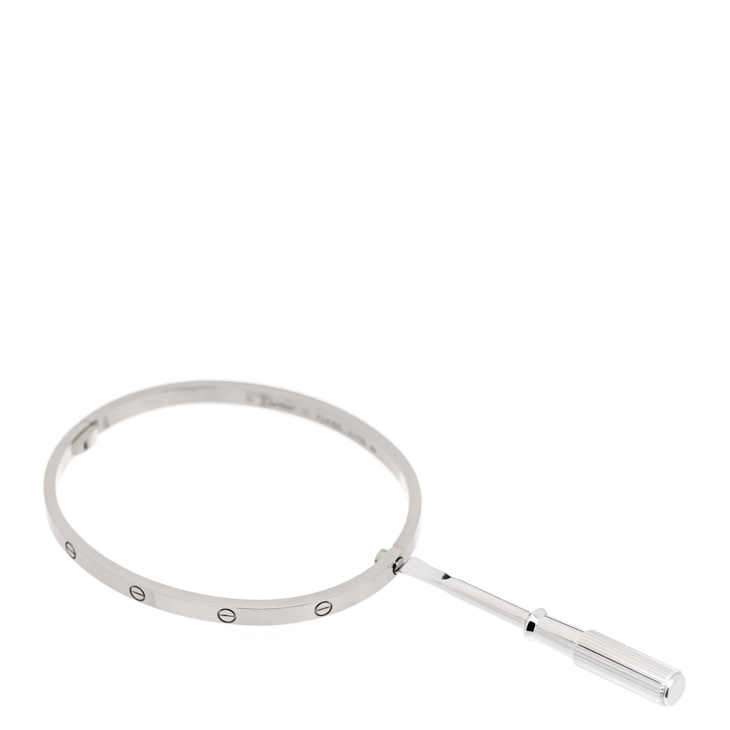 18K White Gold Small LOVE Bracelet 17