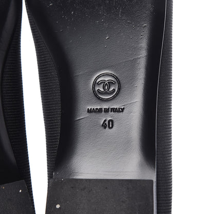 Chanel Stretch Fabric CC Moccasin Loafers 40 Black 6 of 9