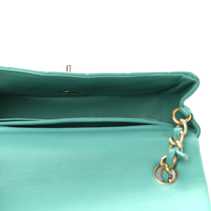 Chanel Lambskin Quilted Mini Rectangular Flap Turquoise 5 of 9