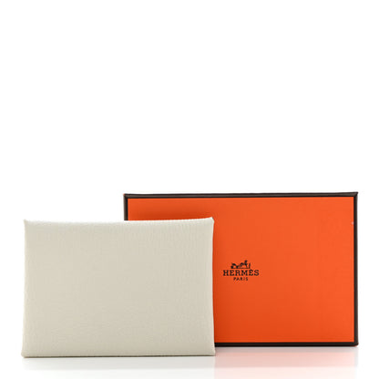 Hermes Chevre Mysore Calvi Duo Card Case Mushroom 9 of 9