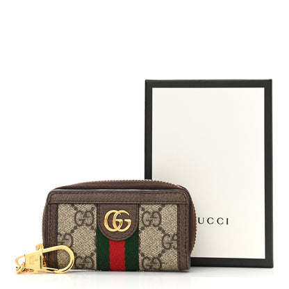 Gucci GG Supreme Monogram Web Ophidia Zip Around Key Case Beige New Acero 7 of 7