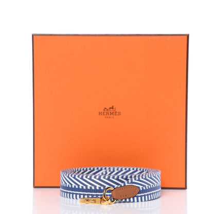 Hermes Toile Swift 25mm Sangle Cavale Shoulder Strap Ecru Bleu Brighton Gold 6 of 6