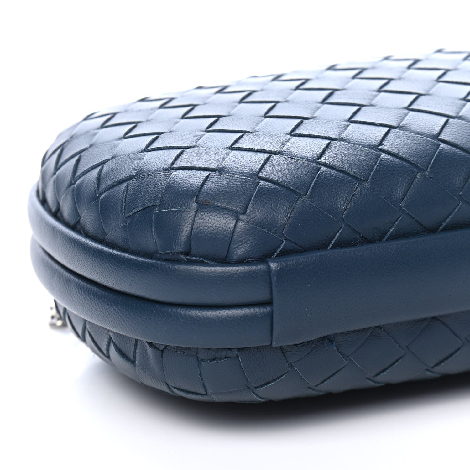 Bottega Veneta Nappa Intrecciato Chain Knot Clutch Denim 8 of 8