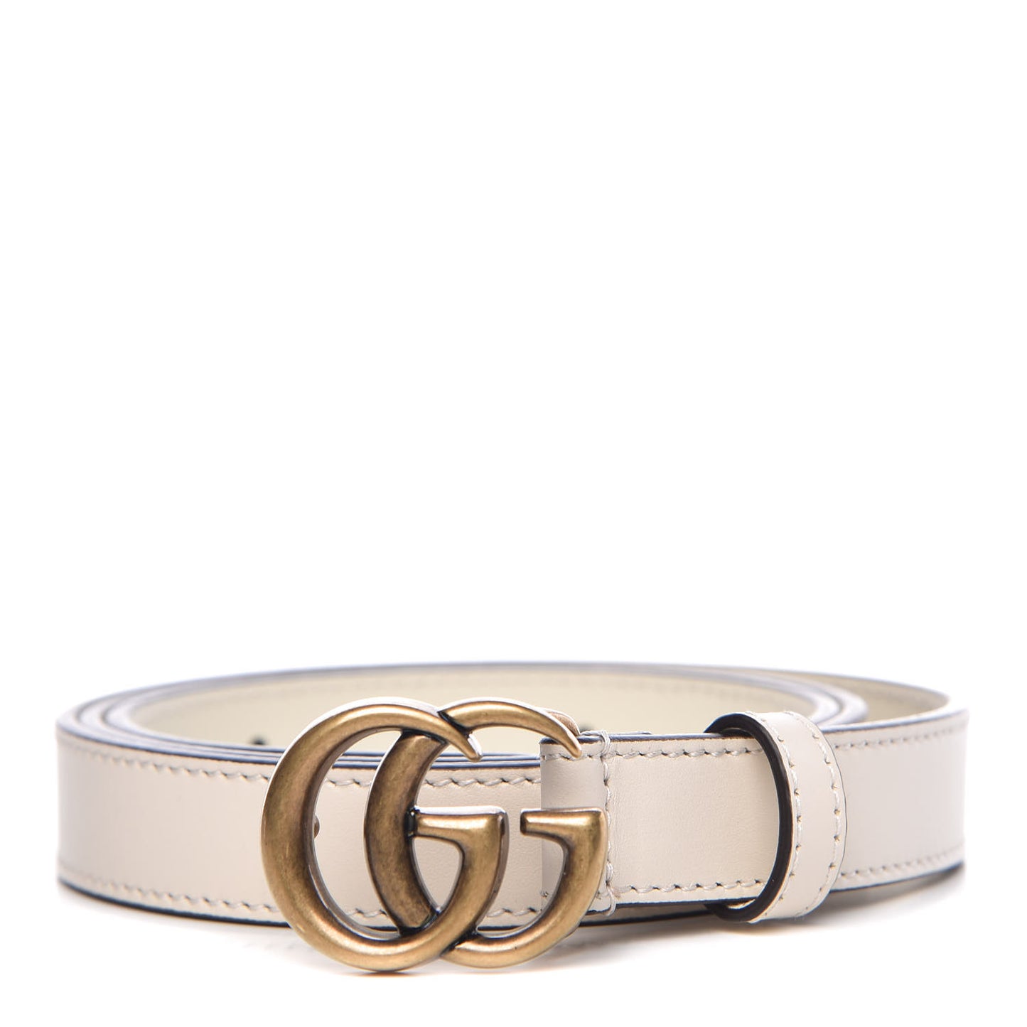 Calfskin Double G 20mm Belt 85 34 Mystic White