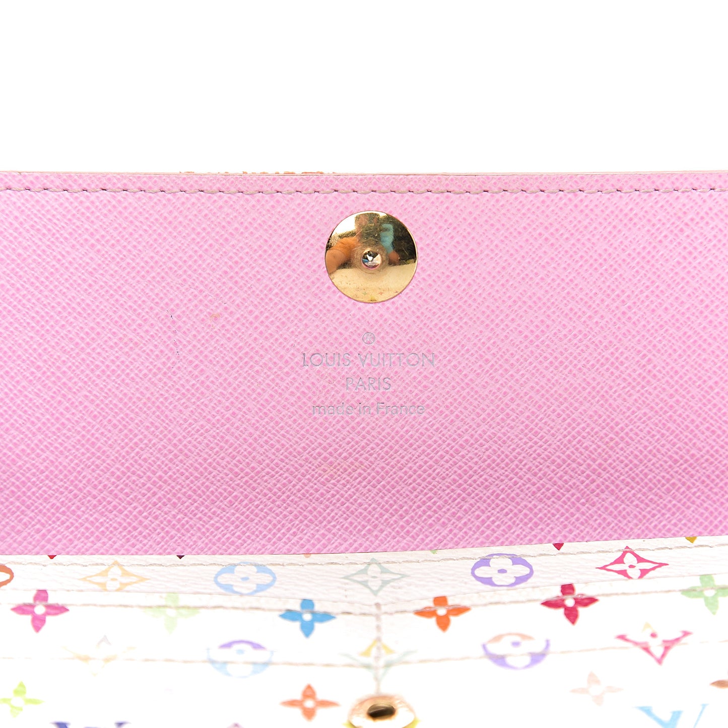 Monogram Multicolor Sarah Wallet White Litchi