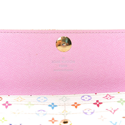 Louis Vuitton Monogram Multicolor Sarah Wallet White Litchi 5 of 11