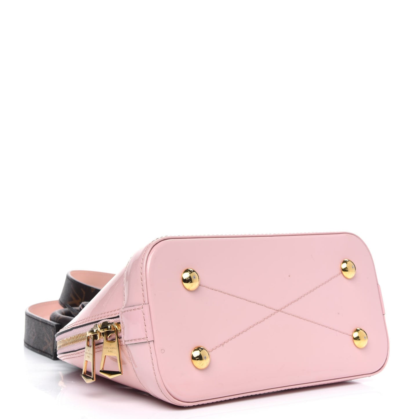 Patent Monogram Alma BB Rose Ballerine
