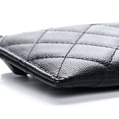 Chanel Caviar Quilted Classic Zip Pouch Black 8 of 10
