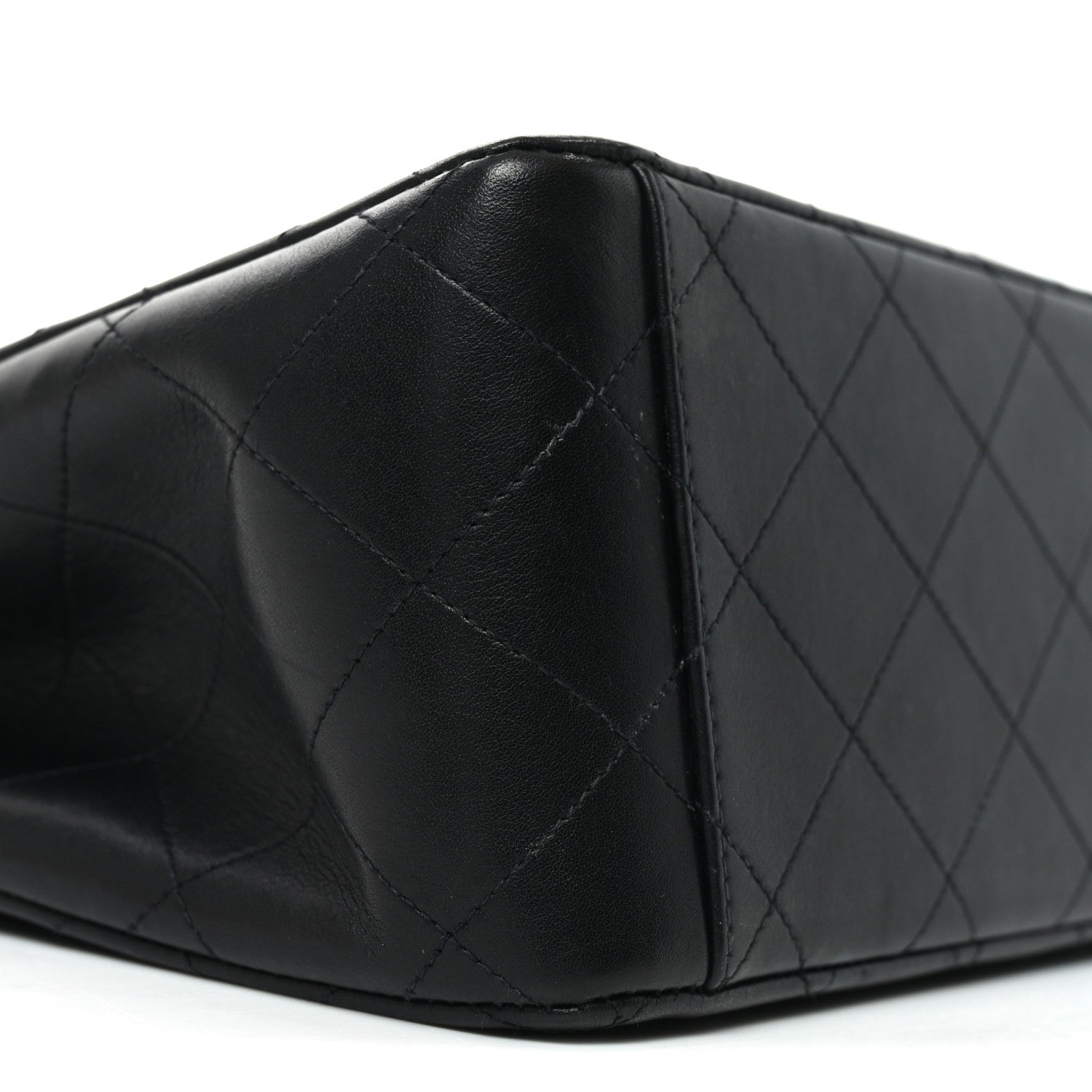 Chanel Lambskin Quilted XL Jumbo Single Flap Black 9 of 10