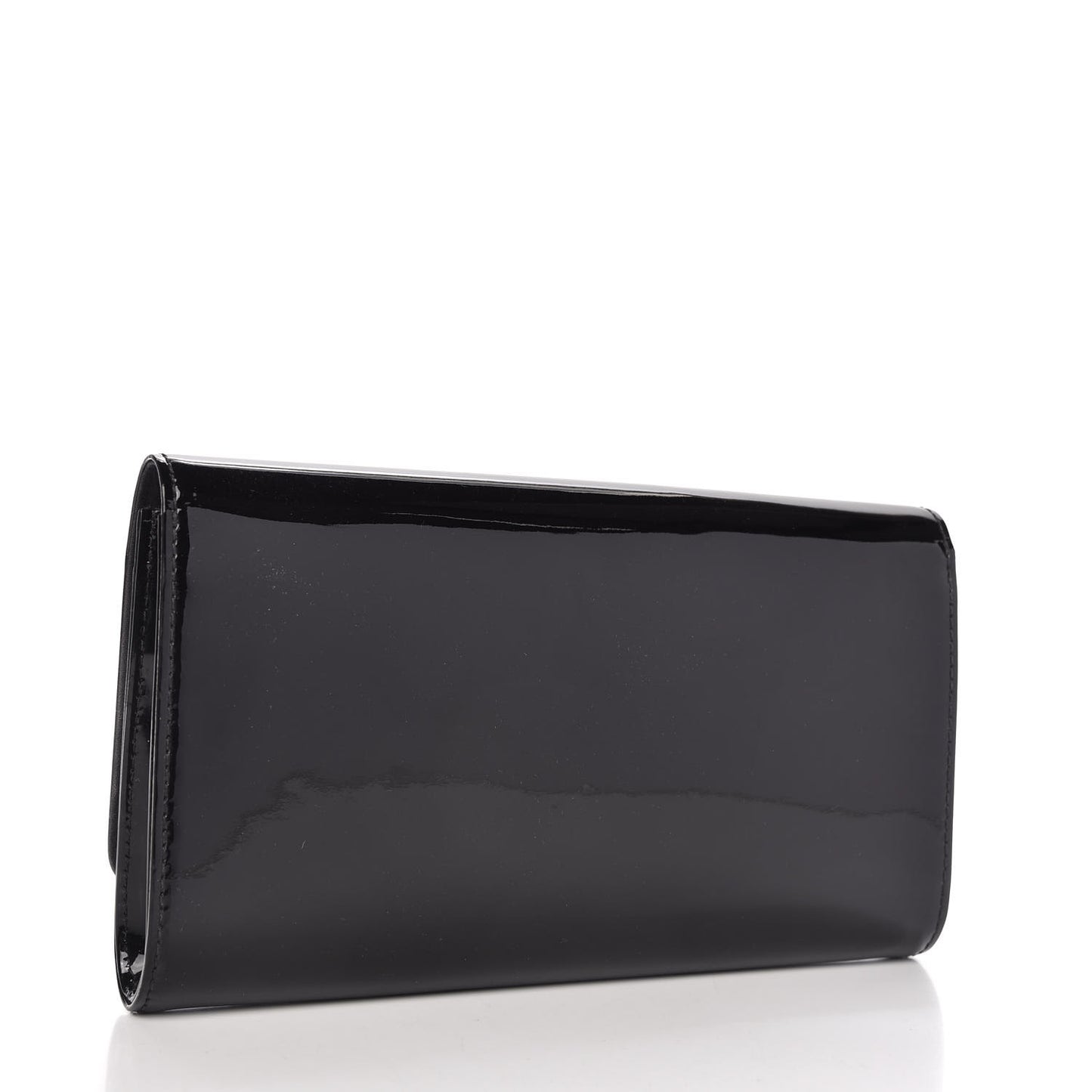 Patent Louise Clutch Black