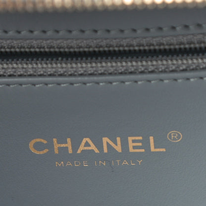 Chanel Caviar Quilted Medium CC Filigree Vanity Case Grey 6 of 10