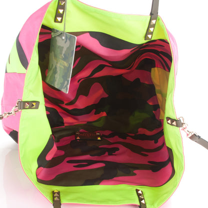 Valentino Garavani Nylon Camo Rockstud Foulard Tote Multicolor 5 of 6