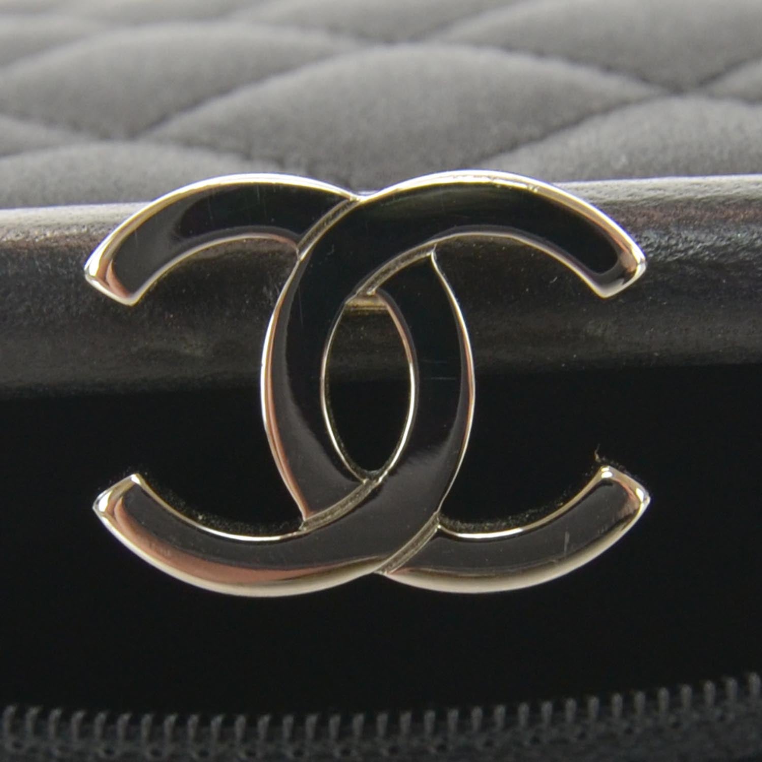 Chanel Satin Quilted Timeless Clutch Black 7 of 9