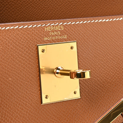 Hermes Epsom Kelly Sellier 28 Gold 6 of 10