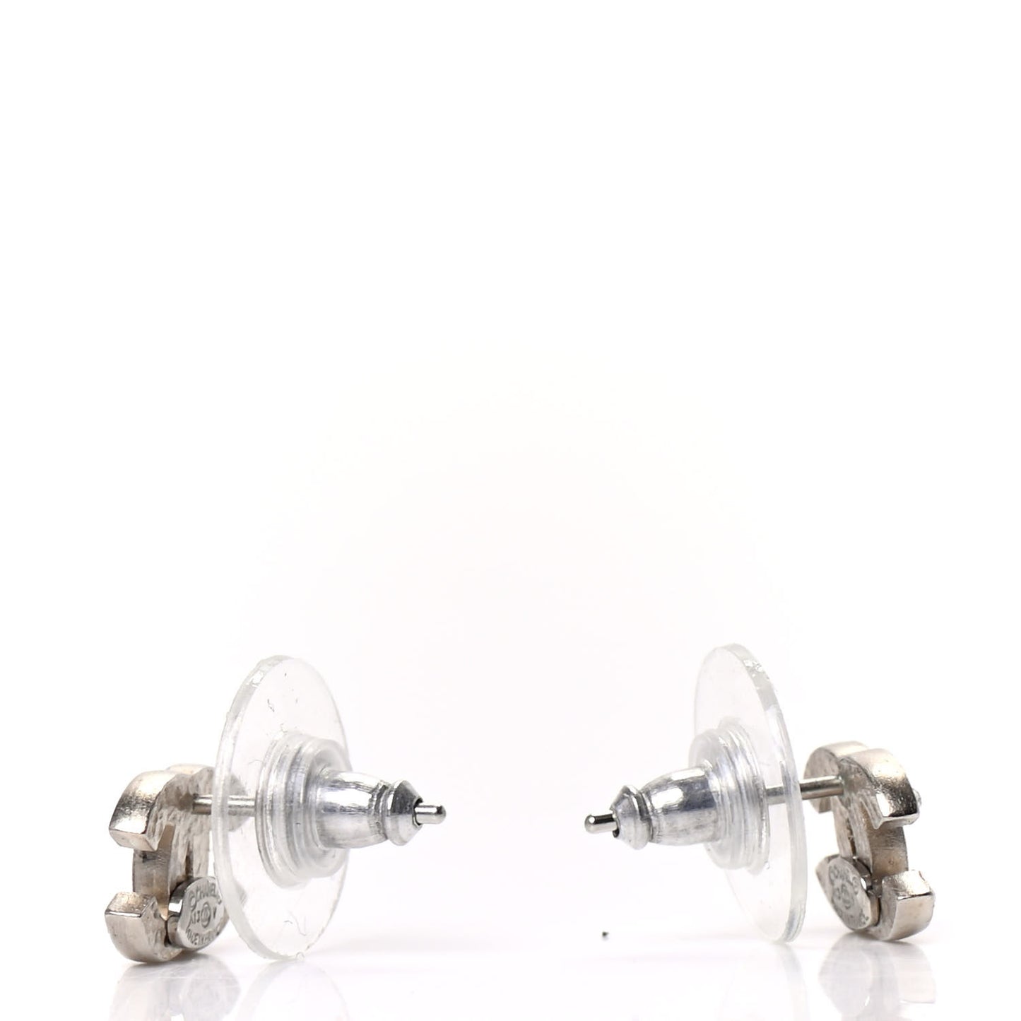 Crystal Mini Timeless CC Earrings Silver
