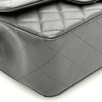 Chanel Lambskin Quilted Mini Rectangular Flap Dark Grey 9 of 11