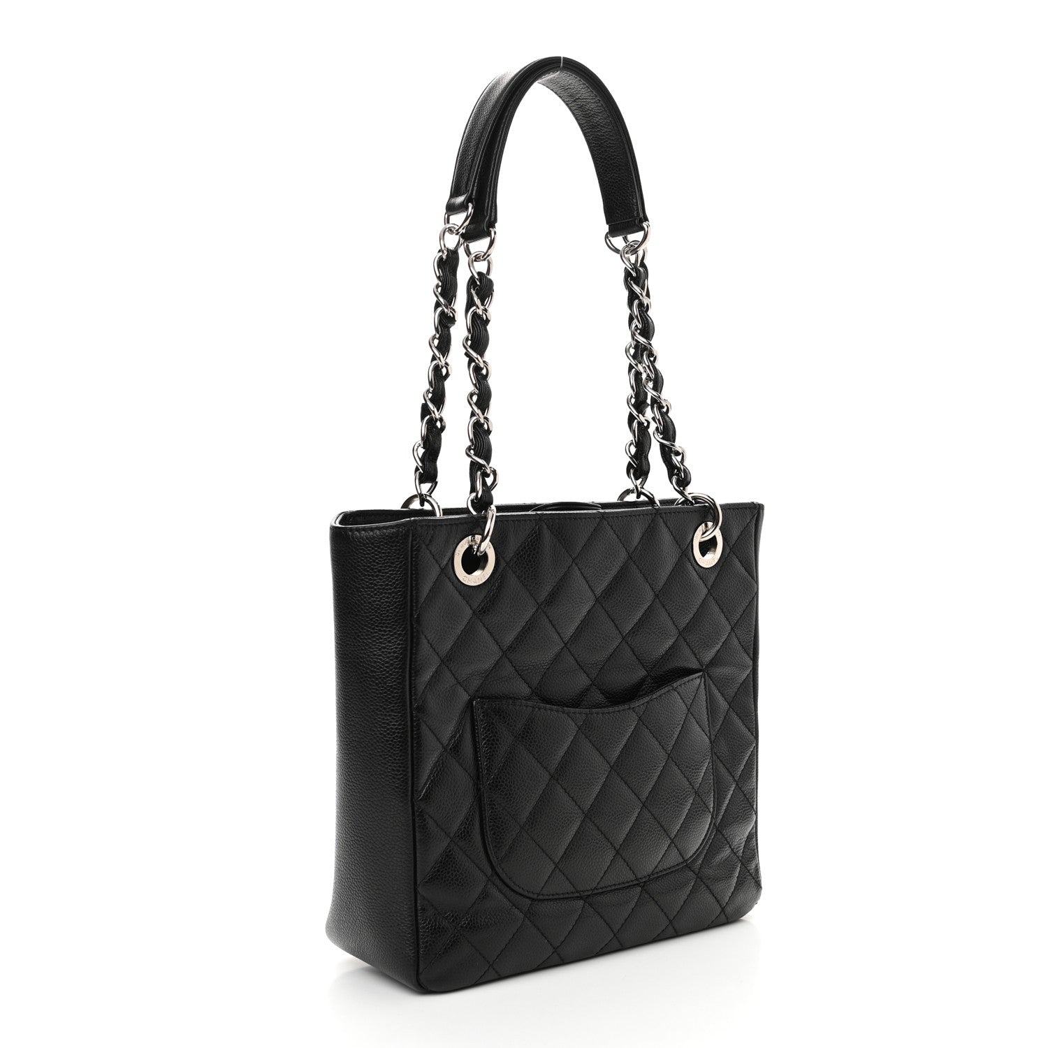 Chanel Caviar Quilted Petit Shopping Tote PST Black 3 of 10