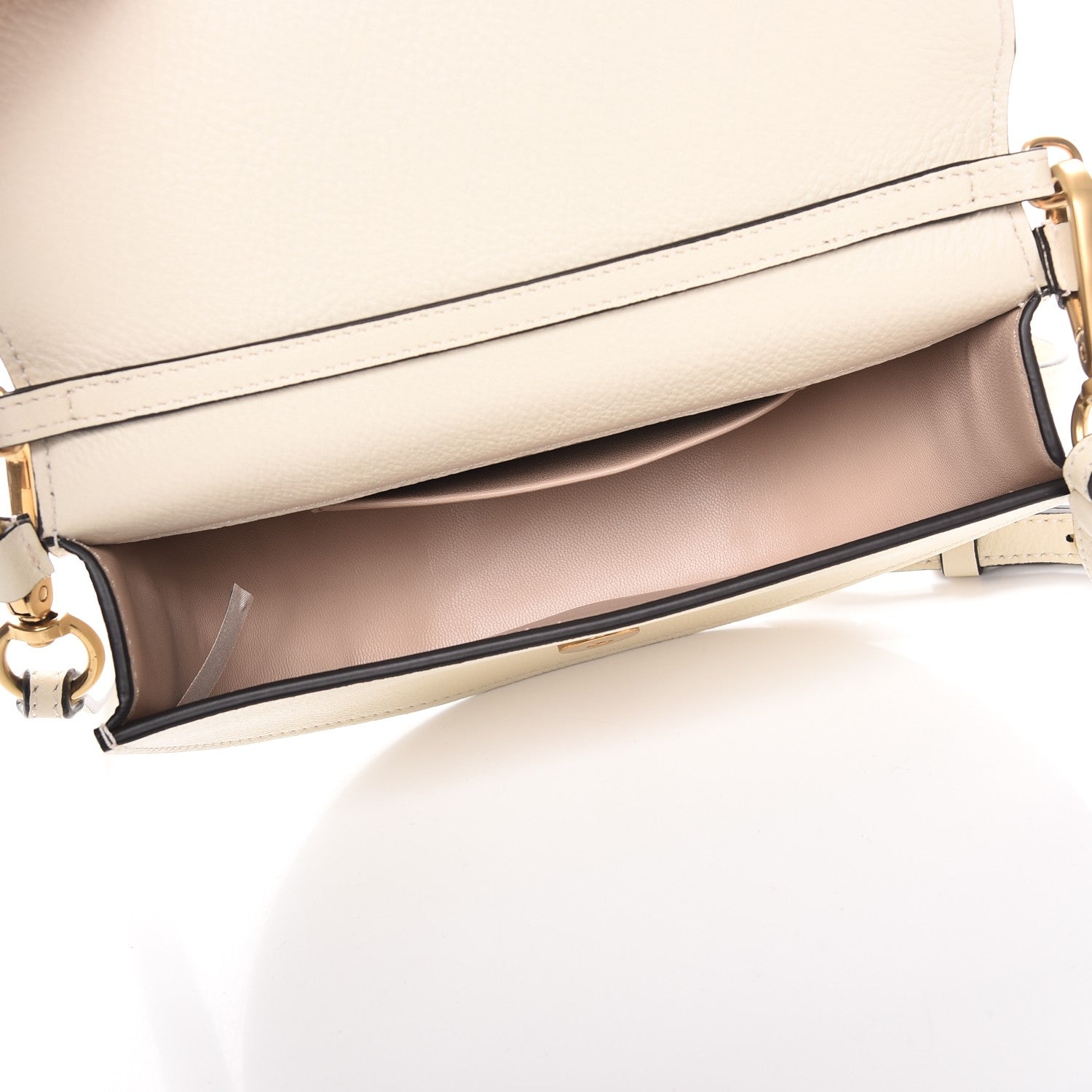 Chloe Calfskin Small Nile Bracelet Minaudiere Bag Off White 6 of 10