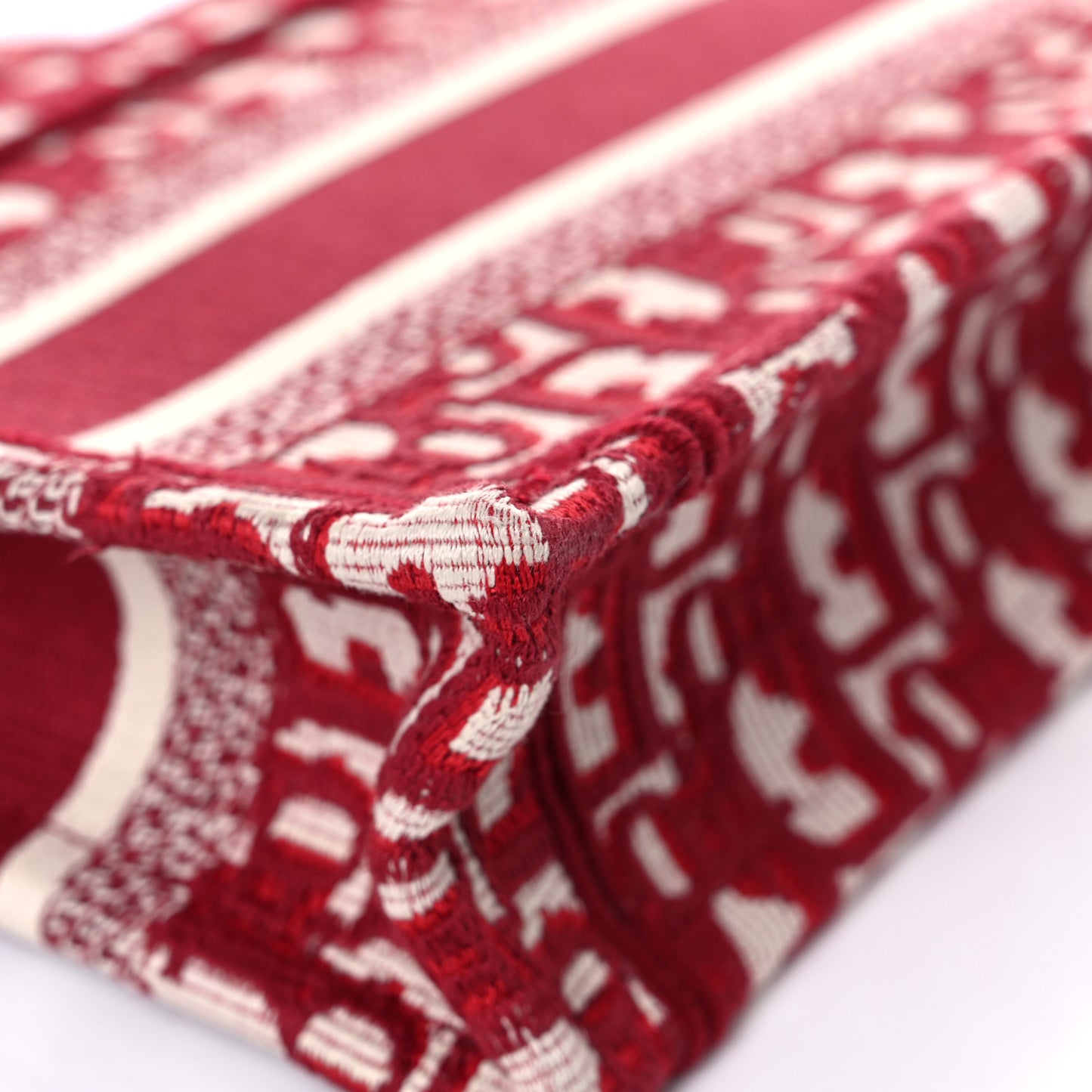 Oblique Mini Book Tote Red Multicolor