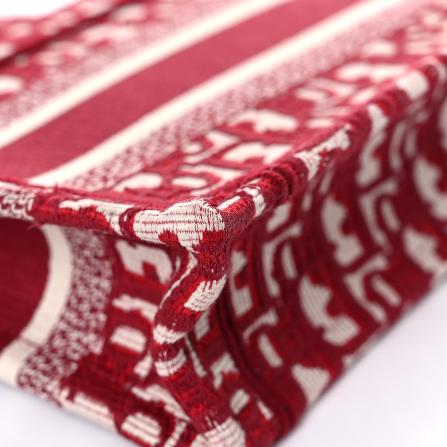 Christian Dior Oblique Mini Book Tote Red Multicolor 9 of 10