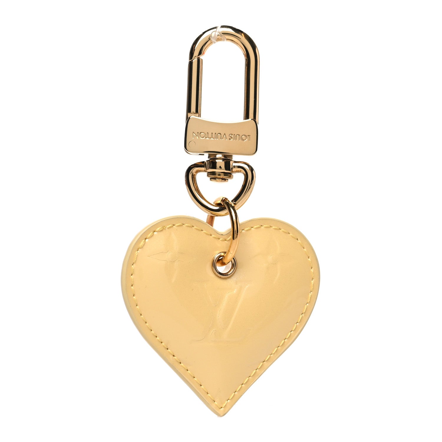 Louis Vuitton Vernis Degrade Love Lock Heart Key Holder Bag Charm Yellow 1 of 3