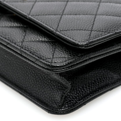 Chanel Caviar Quilted Wallet on Chain WOC Black 10 of 11