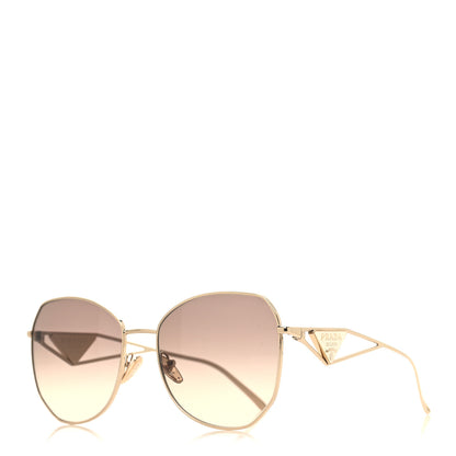 Prada Metal Symbole Triangle Logo Sunglasses SPR57Y Anthracite Gray Cammeo Beige 1 of 8