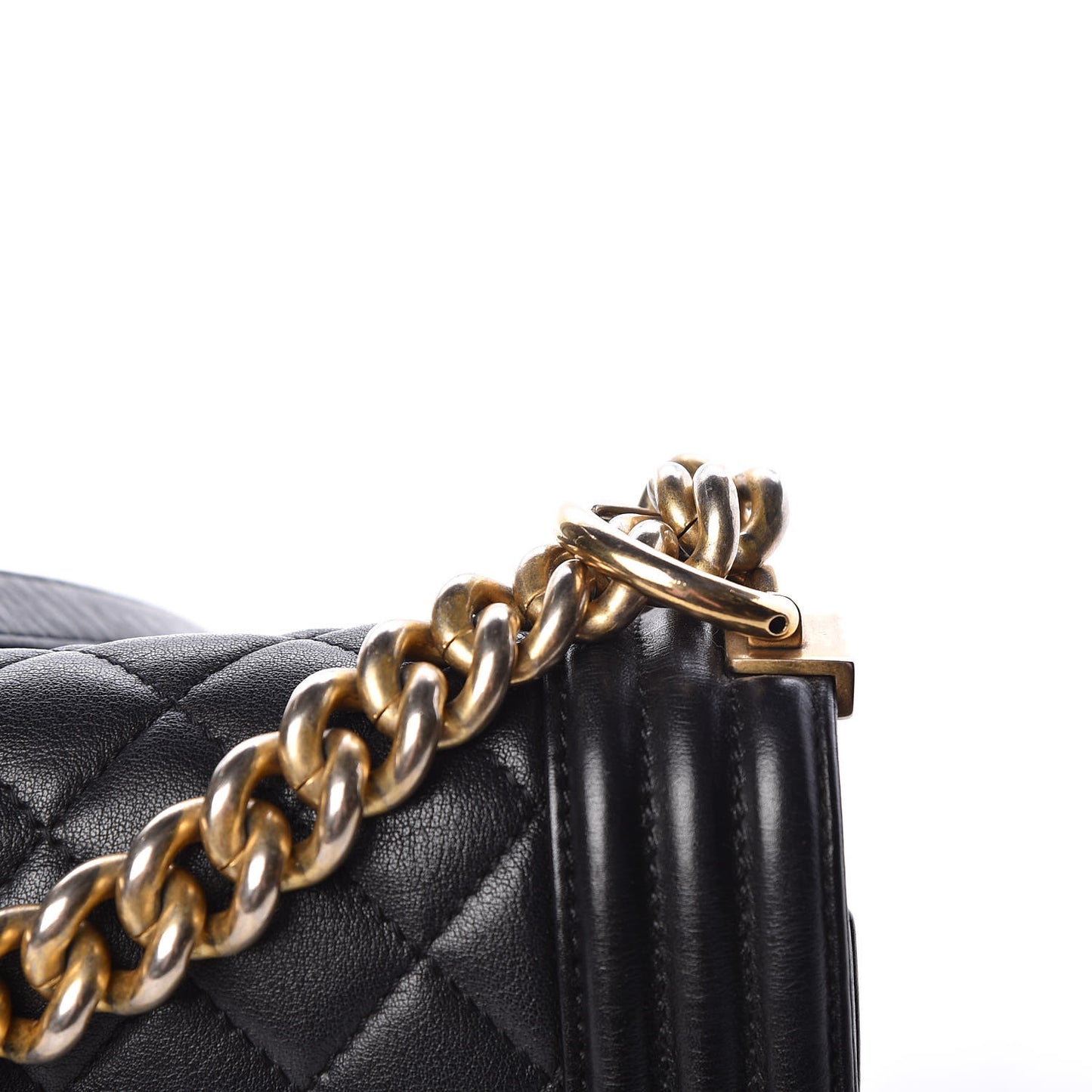 Calfskin Quilted Medium Boy Flap Black