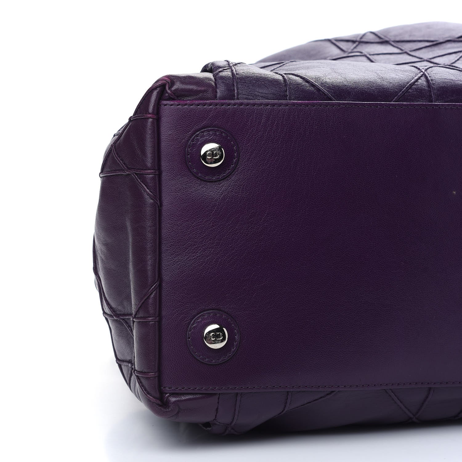 Christian Dior Lambskin Cannage Medium Le Trente Tote Purple 7 of 8