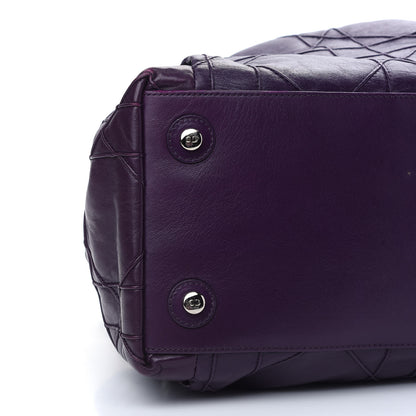 Christian Dior Lambskin Cannage Medium Le Trente Tote Purple 7 of 8