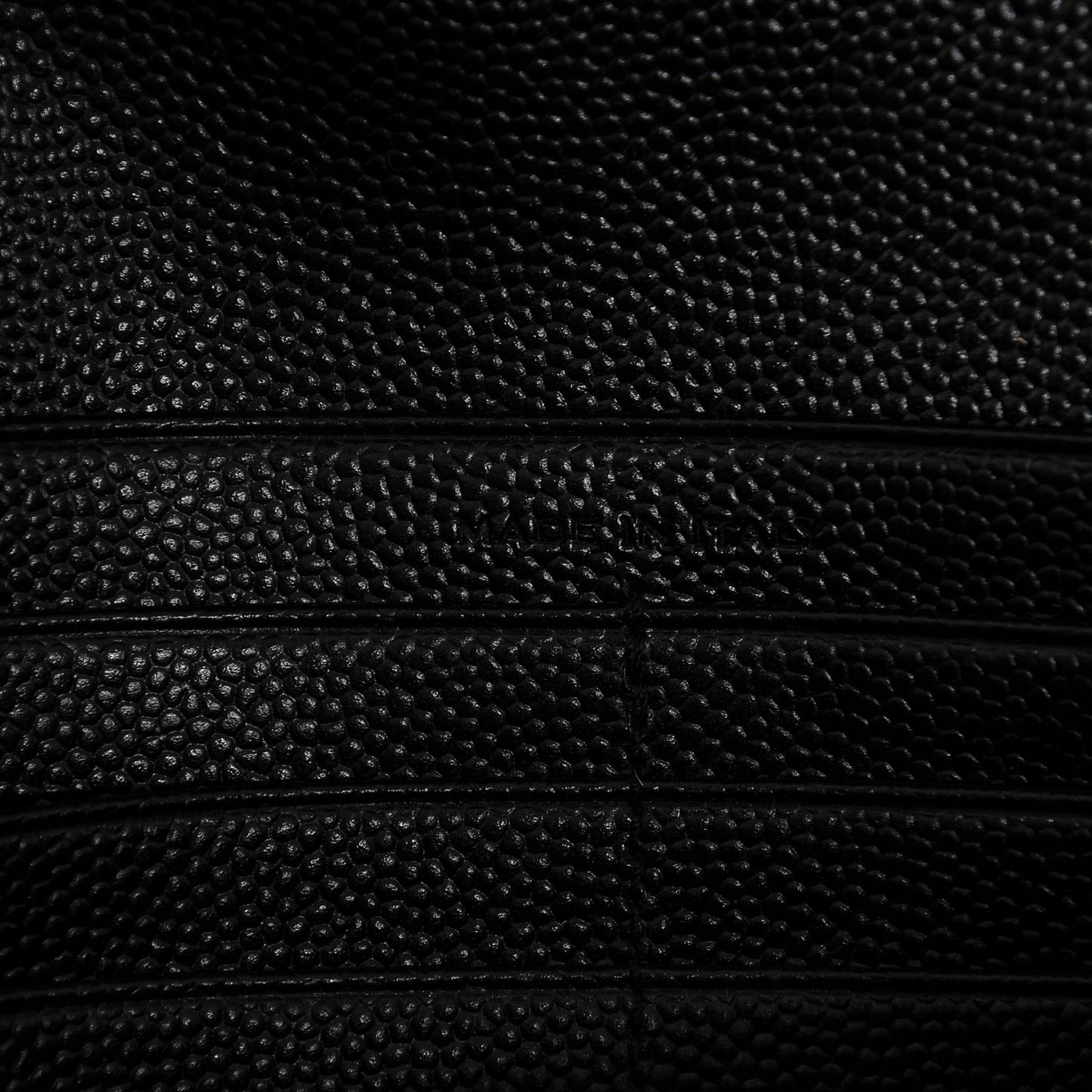 Grain De Poudre Matelasse Chevron Monogram Chain Wallet Black