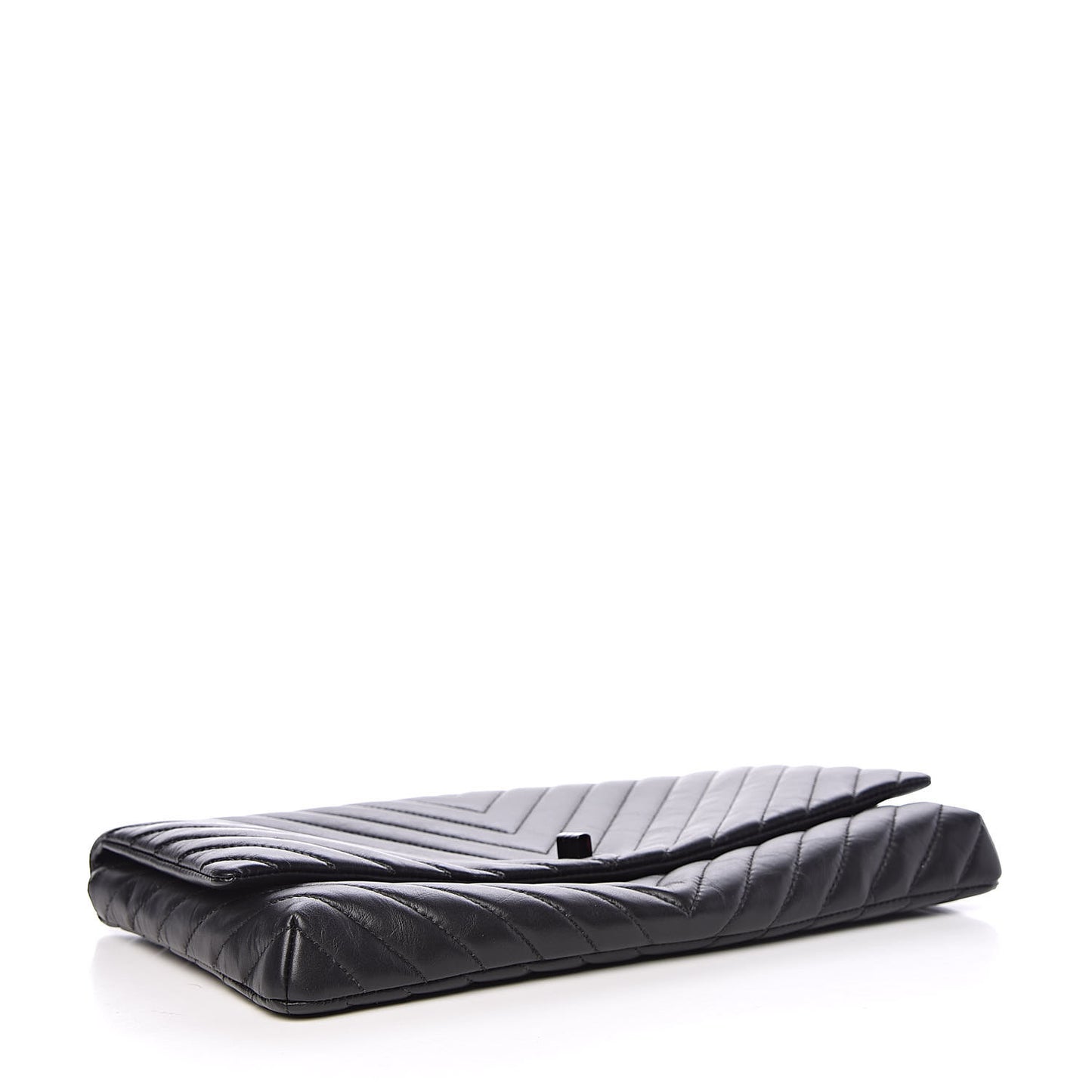 Aged Calfskin Chevron Quilted Reissue 2.55 Clutch Black