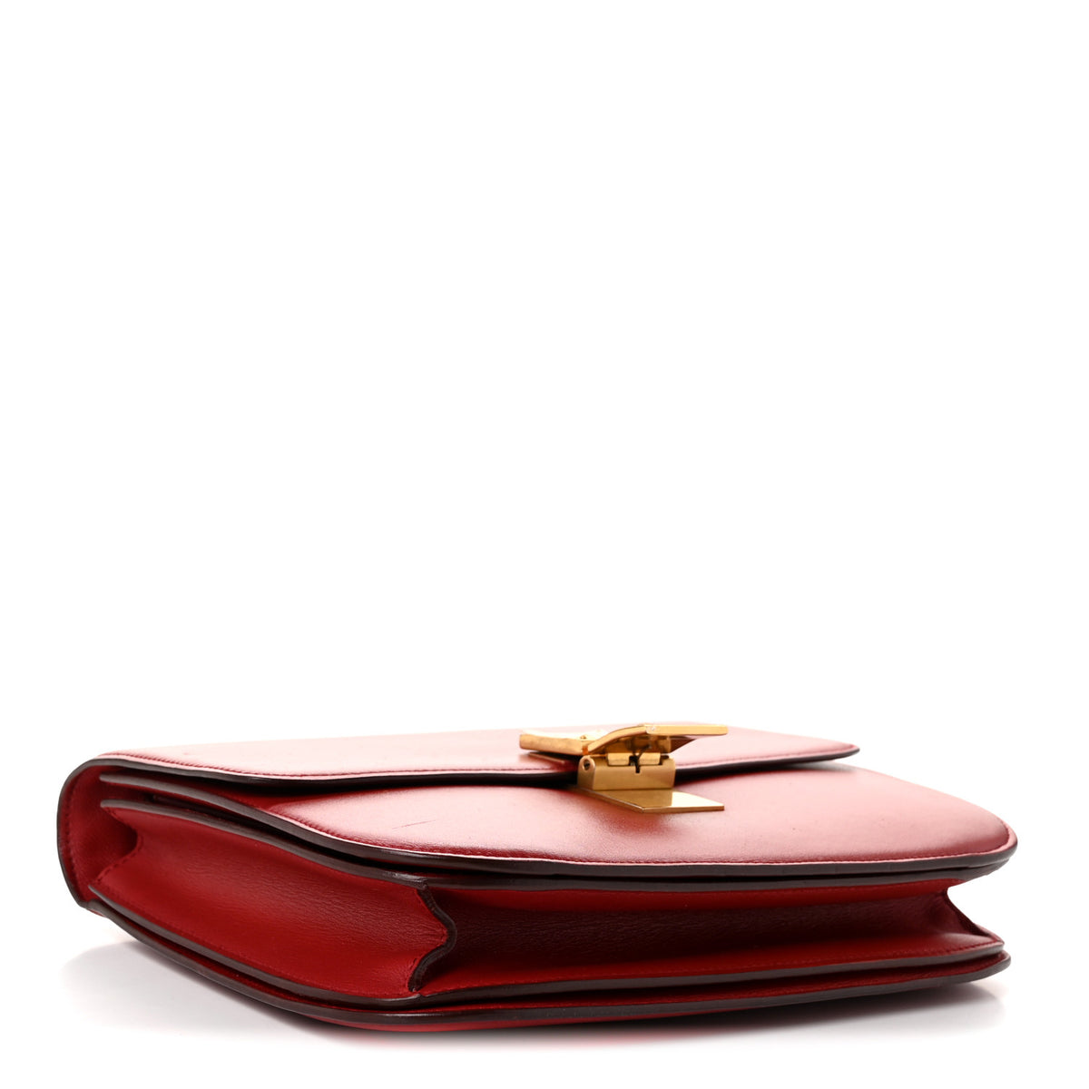Box Calfskin Medium Classic Box Flap Bag Red