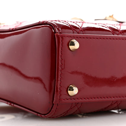 Christian Dior Patent Cannage Mini Lady Dior Red 9 of 13