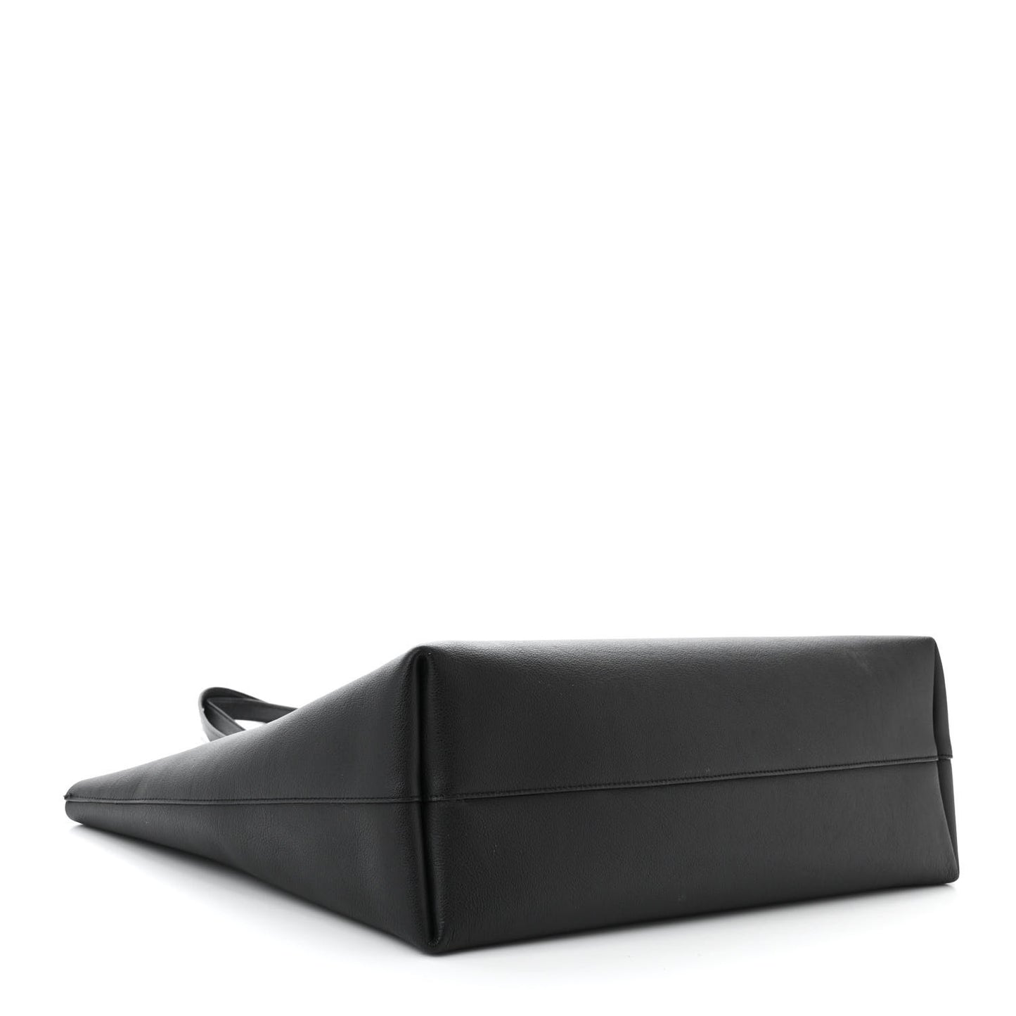 Calfskin East West Shopping Tote Black