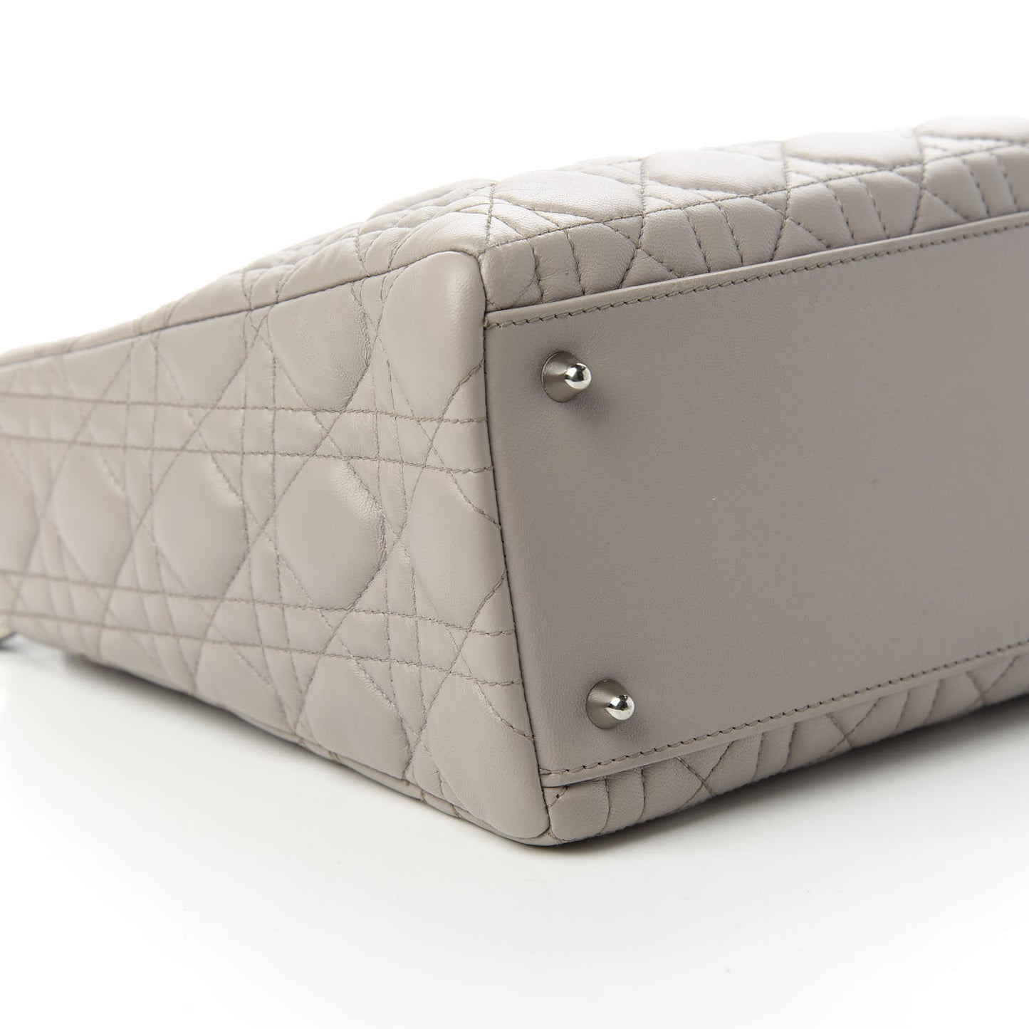 Lambskin Cannage Medium Lady Dior Grey