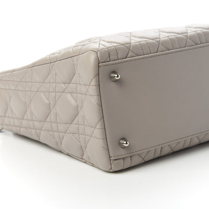 Christian Dior Lambskin Cannage Medium Lady Dior Grey 6 of 10