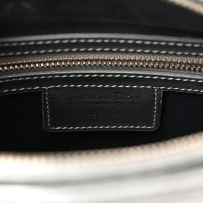 Christian Dior Metallic Patent Micro-Cannage Medium Lady Dior Silver 6 of 16